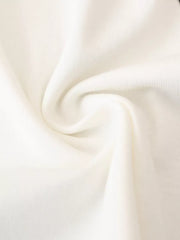 White cotton toddler tee fabric detail