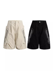 Men's Loose Fit Cargo Capris in Apricot, back view