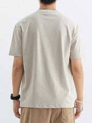 Men's crew neck t-shirt in Desert cotton, short sleeves, relaxed fit.