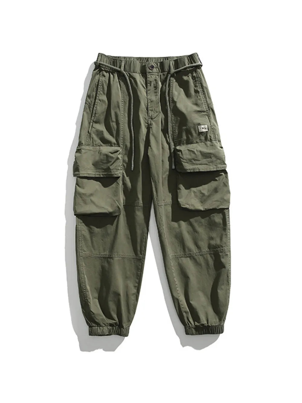 Men's Full Size Multiple Pockets Sweatpants Set in Khaki, side view