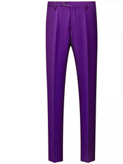 Men's Slim Fit Full Size Dress Pants in Navy Blue, fit detail