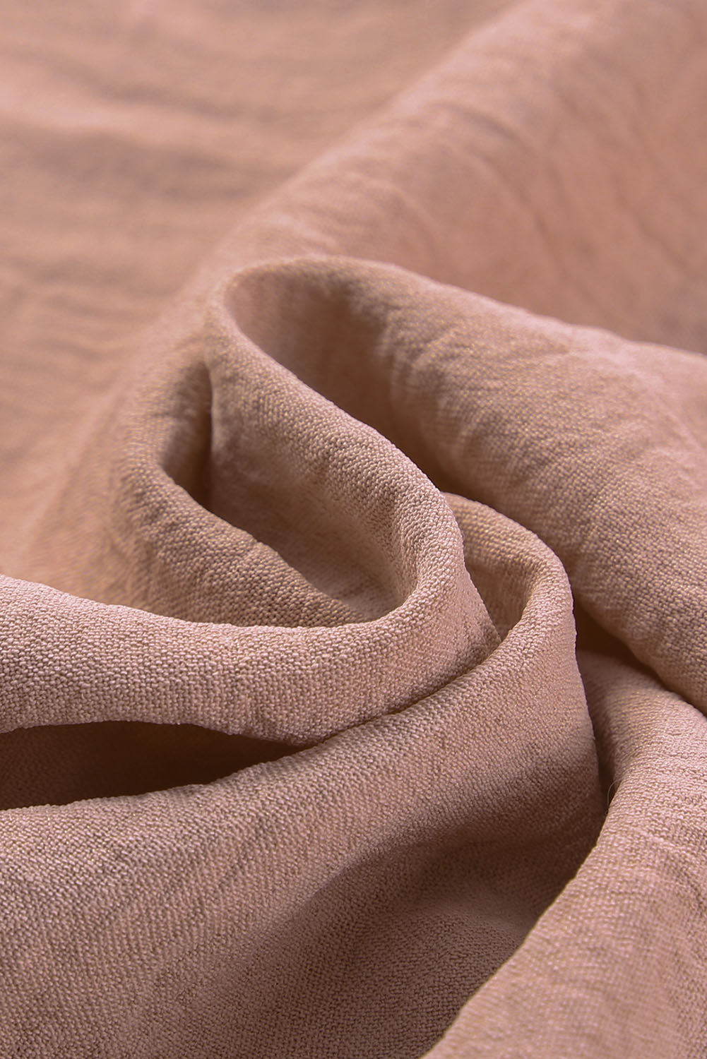 Tie-front blouson sleeve playsuit in Dusty Pink textured fabric detail