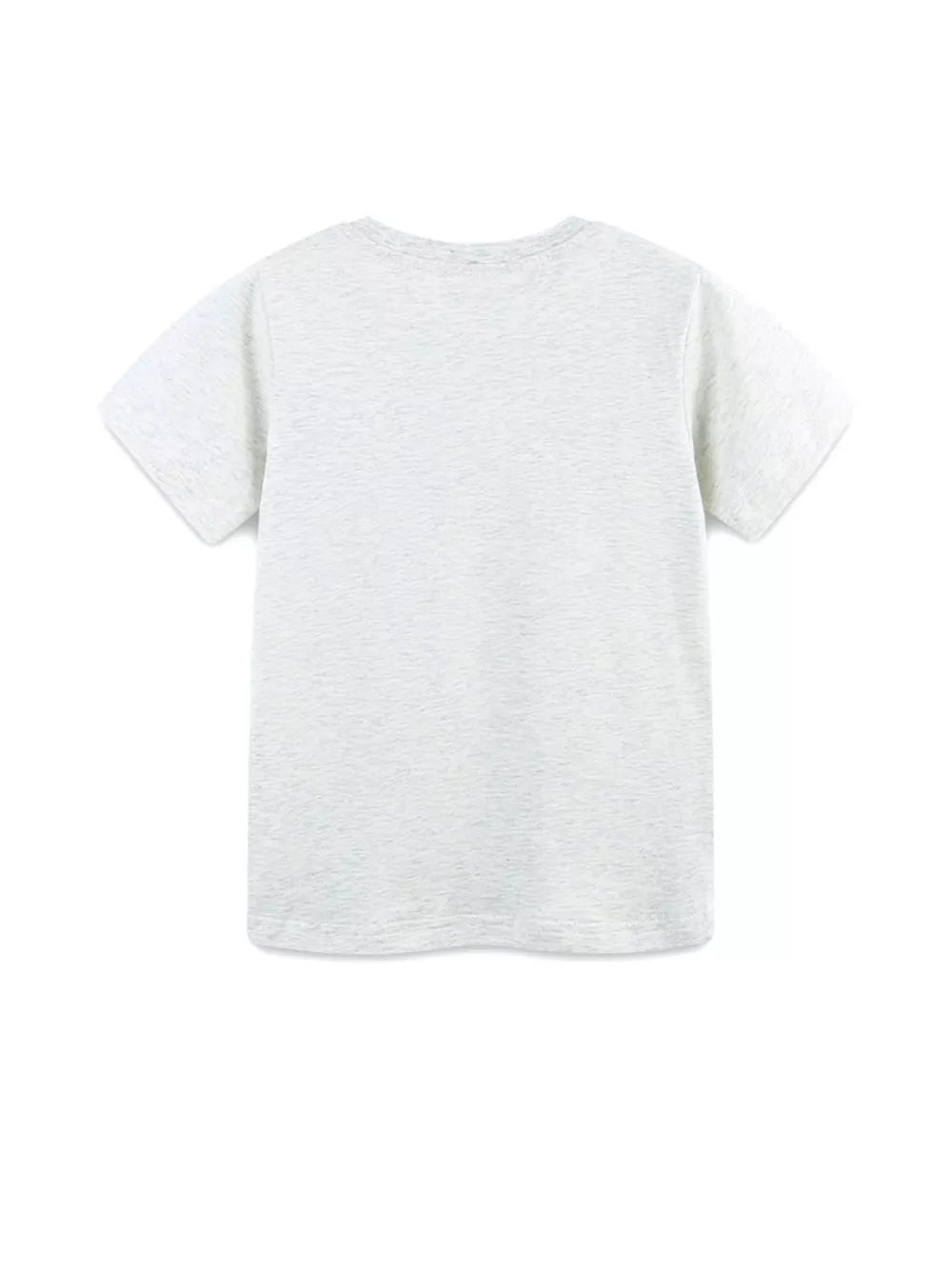 Baby & children's grey cotton t-shirt, short sleeves, crew neck, plain back