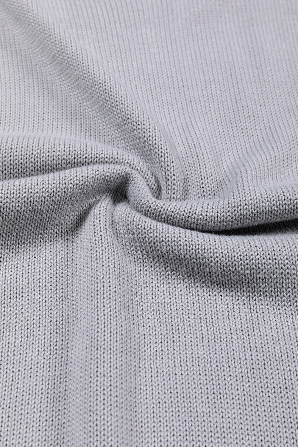 Chic Contrast Cozy Sweater in Dust Storm acrylic knit with subtle texture detail.