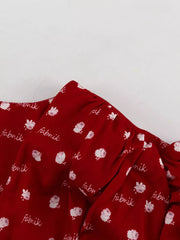 Heart-patterned Tiered Mini Dress
