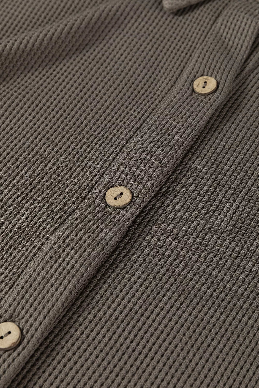 Casual Button-down Dress With Pockets in Dark Gray, view 14
