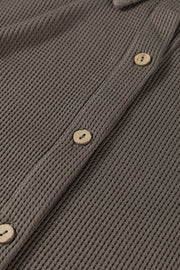Casual Button-down Dress With Pockets in Dark Gray, view 14