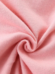 Pink cotton t-shirt fabric detail