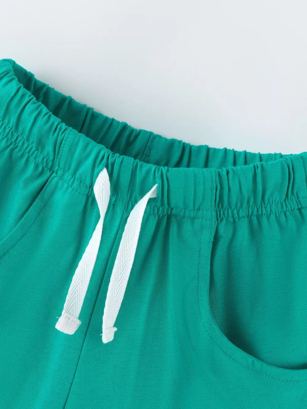 Children's Animal Race Round Neck Tee And Shorts Set, back view