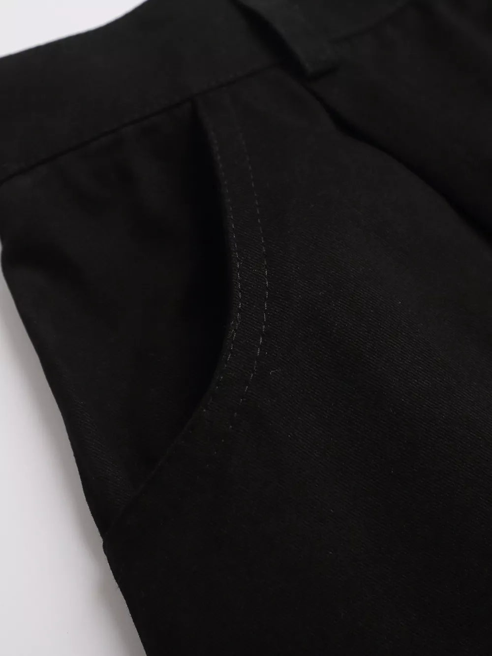Men's Embroidered Cargo Capris in Brown, back view