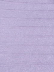 Purple ribbed knit hoodie dress fabric detail