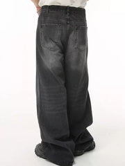 Men S Full Size Vintage Wash Wide Leg in Gray, view 14