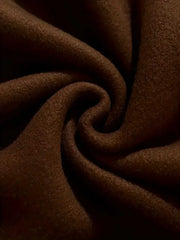 Chestnut brown hoodie fabric detail, soft brushed texture