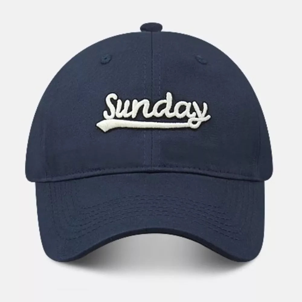 Embroidered Sunday Cotton Baseball Cap