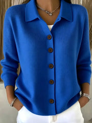 Button-up Long Sleeve Cardigan, model styling view