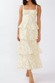 Charming Tiered Floral Maxi Dress