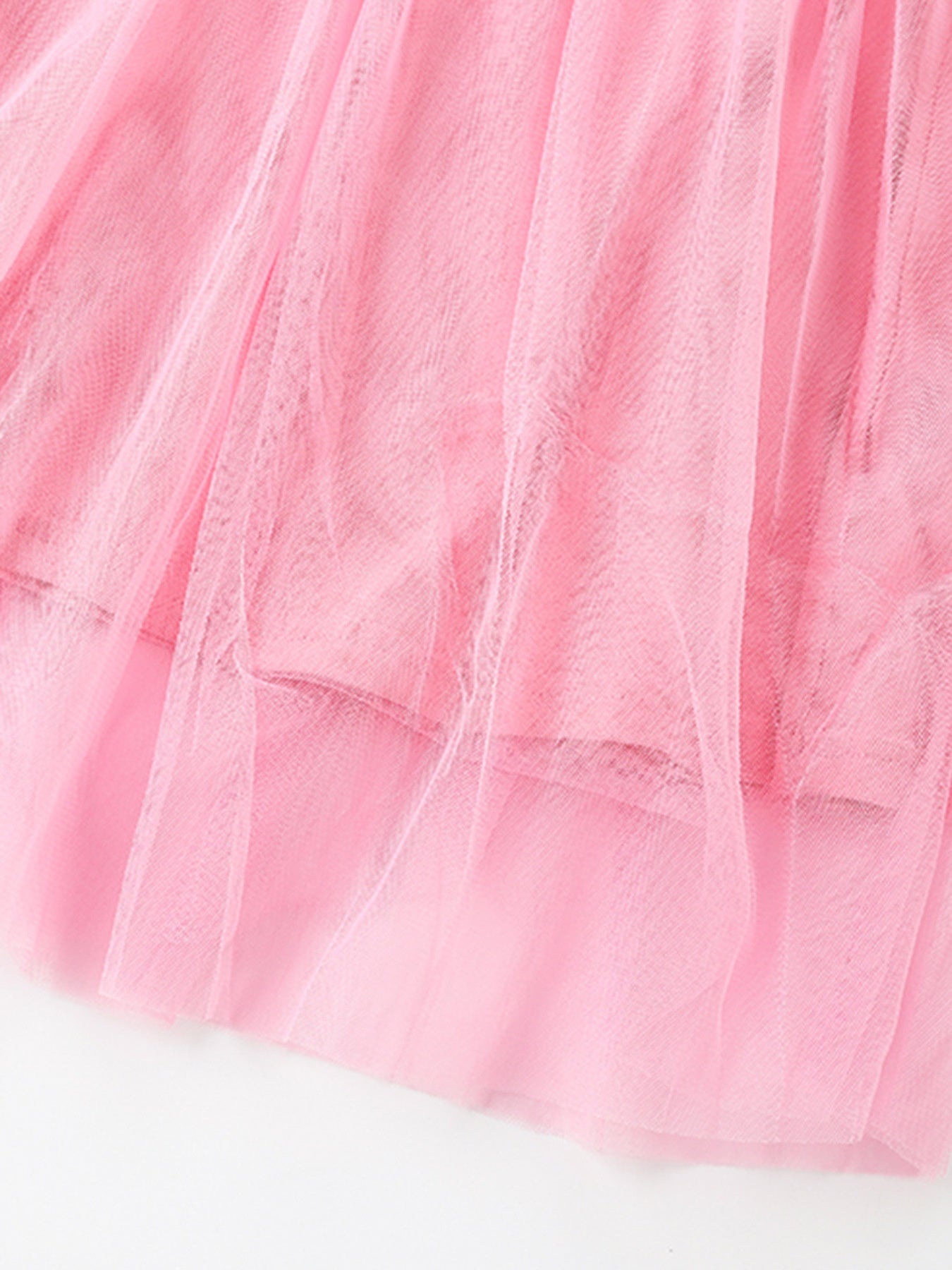 Pink toddler tutu dress with layered tulle skirt detail