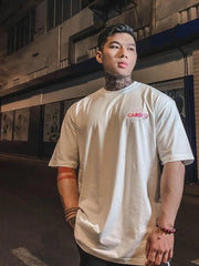 White graphic tee with "Anti Cardio Club" text and graphic detail on chest.