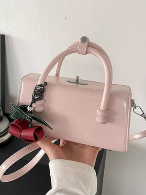 Top Handle Crossbody Bag in Pink, alternate angle