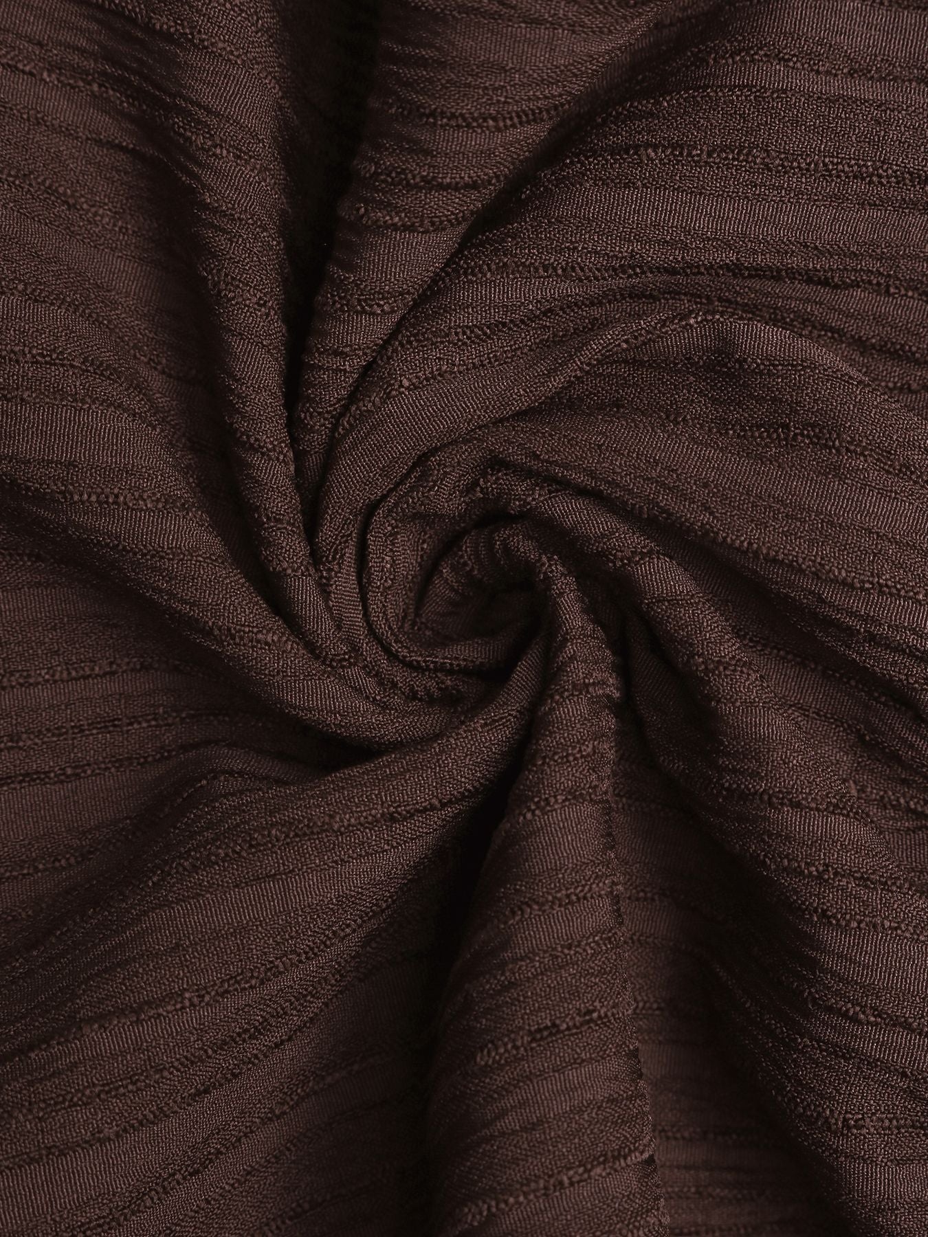 Dark brown textured mini dress fabric detail