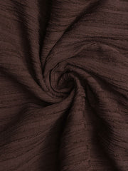 Dark brown textured mini dress fabric detail