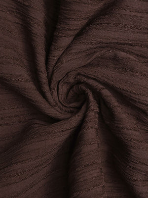 Dark brown textured mini dress fabric detail