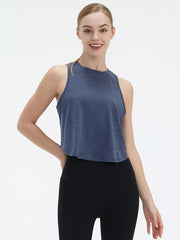 Cutout Back Active Tank With Tie Detail