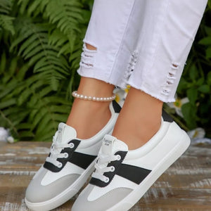Round Toe Lace Up Sneakers, side view