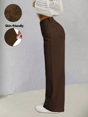 Elevated Wide-leg Jeans With Pockets