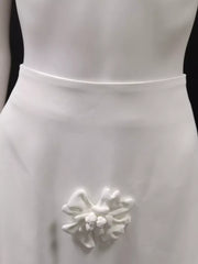 Floral Embellished High-waist Midi Skirt