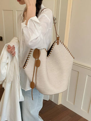 Casual Large Capacity Shoulder Bag in Brown, product detail