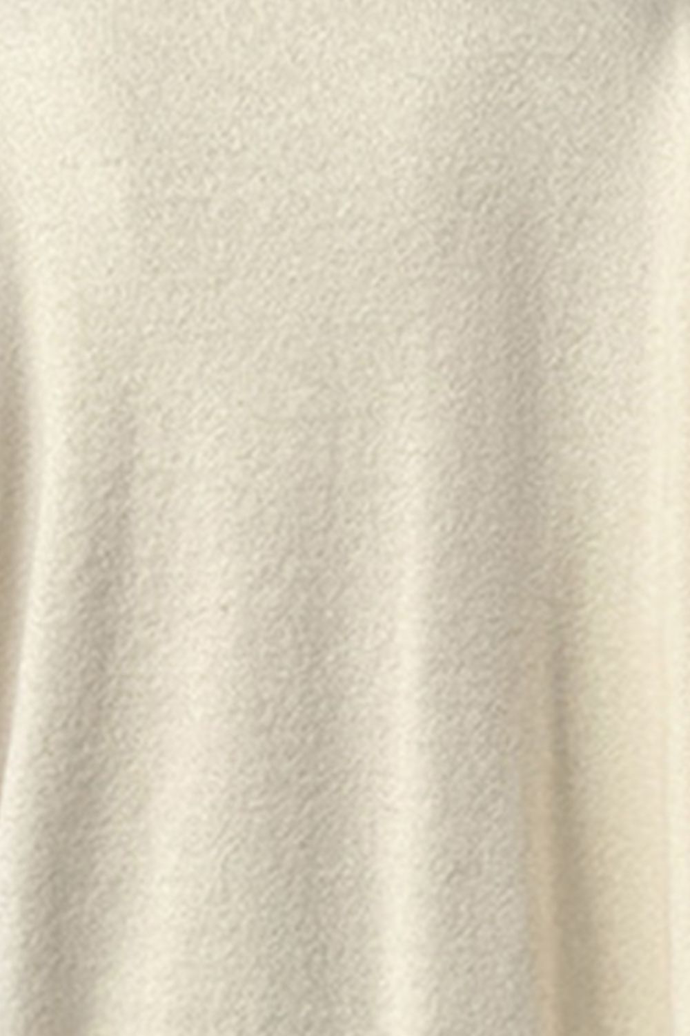 Light Yellow V-neck knit sweater with asymmetric hemline detail