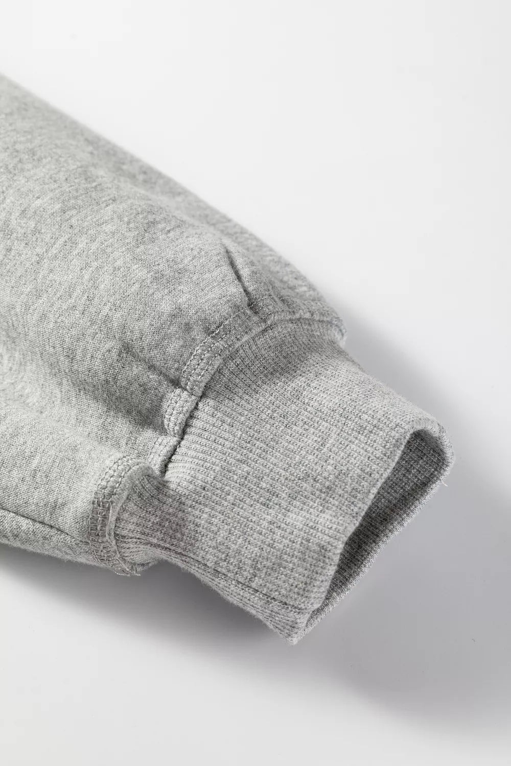 Contrast Rope Drawstring Ruffle Hoodie in Gray, back view