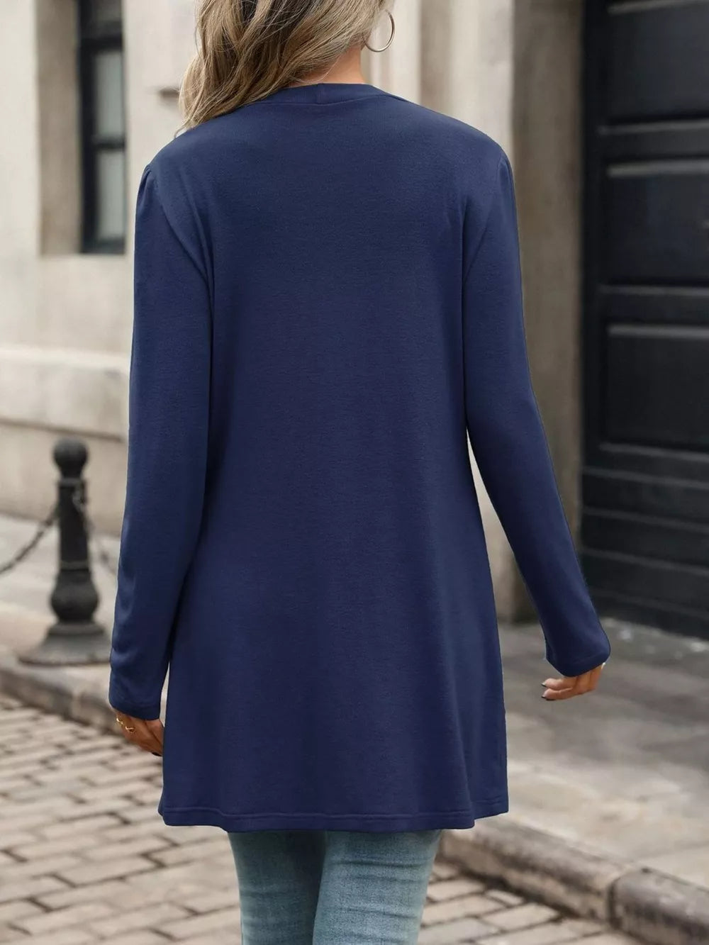 classic cardigan in White with v-neck