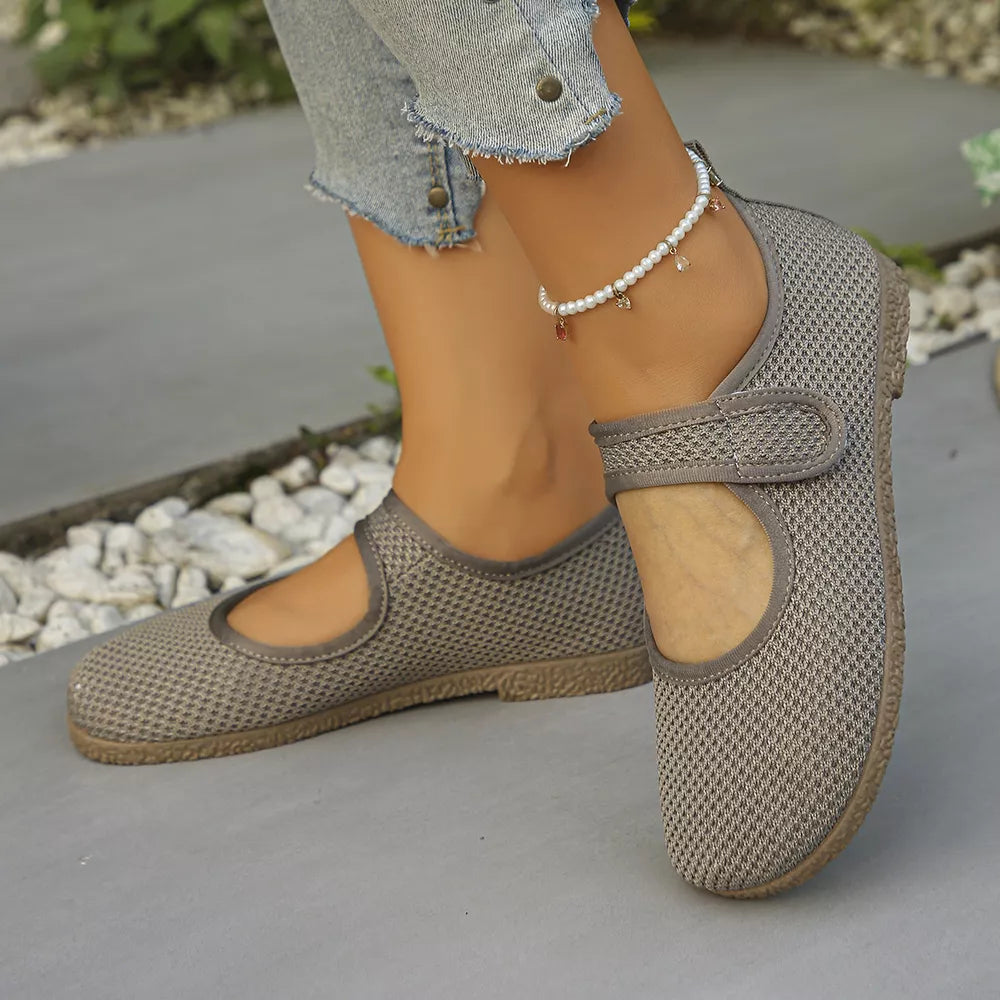 Round Toe Slip-ons in White, view 13