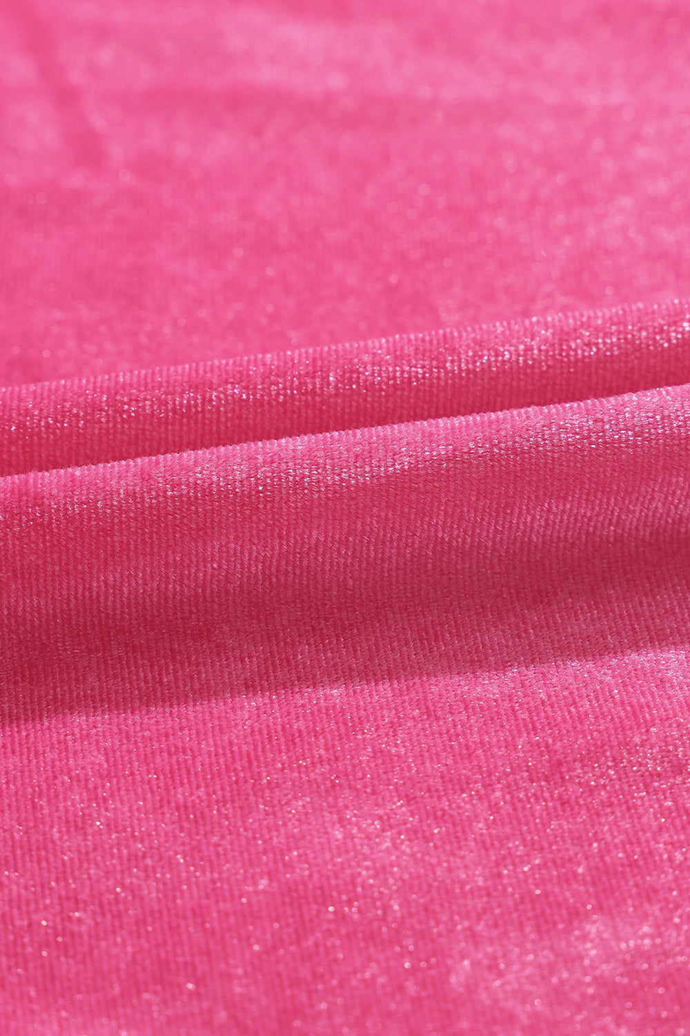 Hot pink velvet mini dress with smocked bodice detail