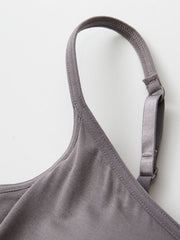 Gray camisole with adjustable strap detail