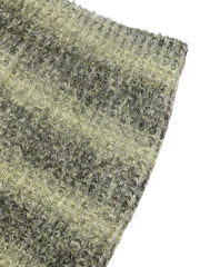 Striped Knit Wide-leg Pants in Army Green, alternate angle