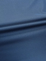 Men's French blue quick-dry t-shirt with micro-dot texture