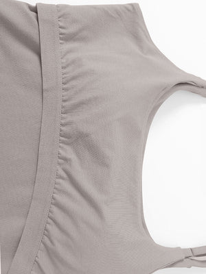 Dust Storm built-in bustier crop camisole with ruched side detail