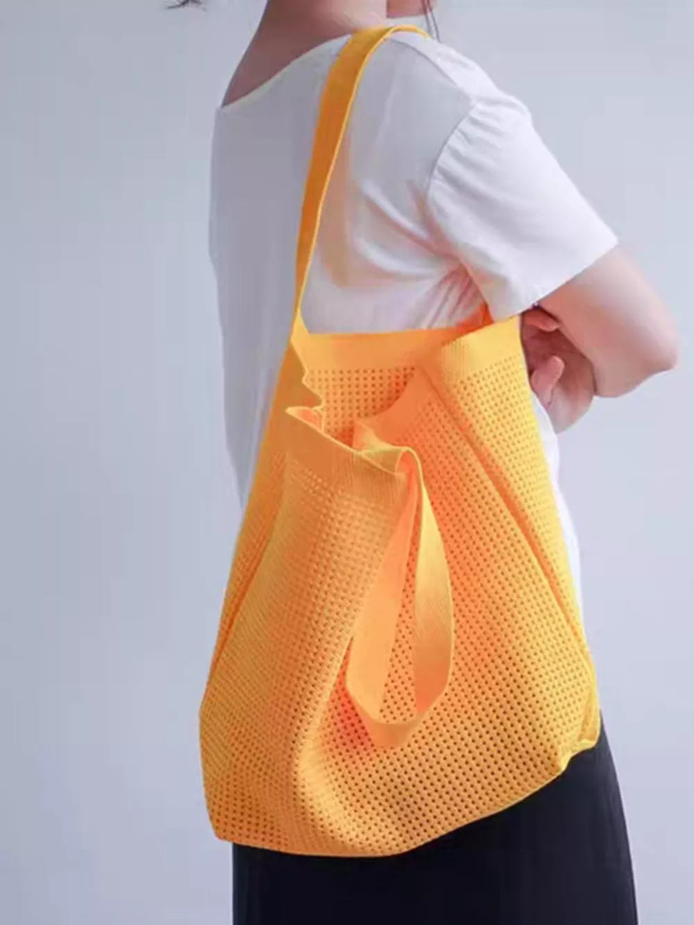 Lightweight Woven Shoulder Bag, front view