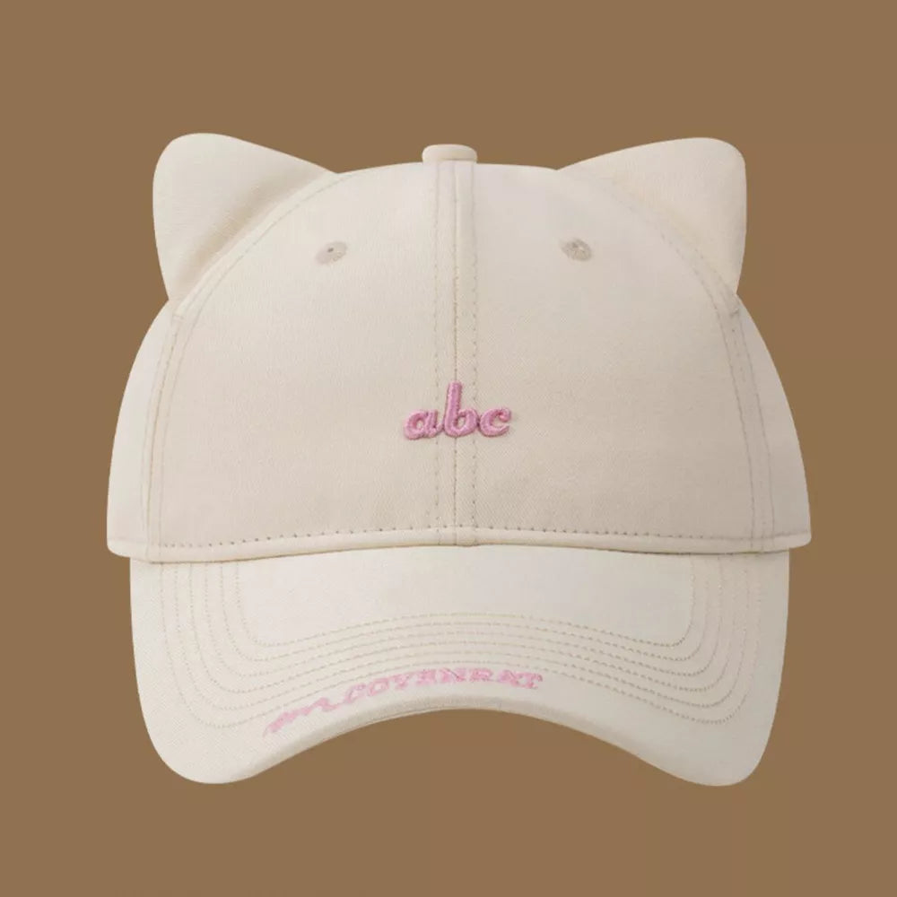 Cat Ear Baseball Cap, close-up detail