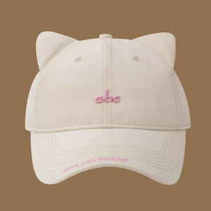 Cat Ear Baseball Cap, close-up detail
