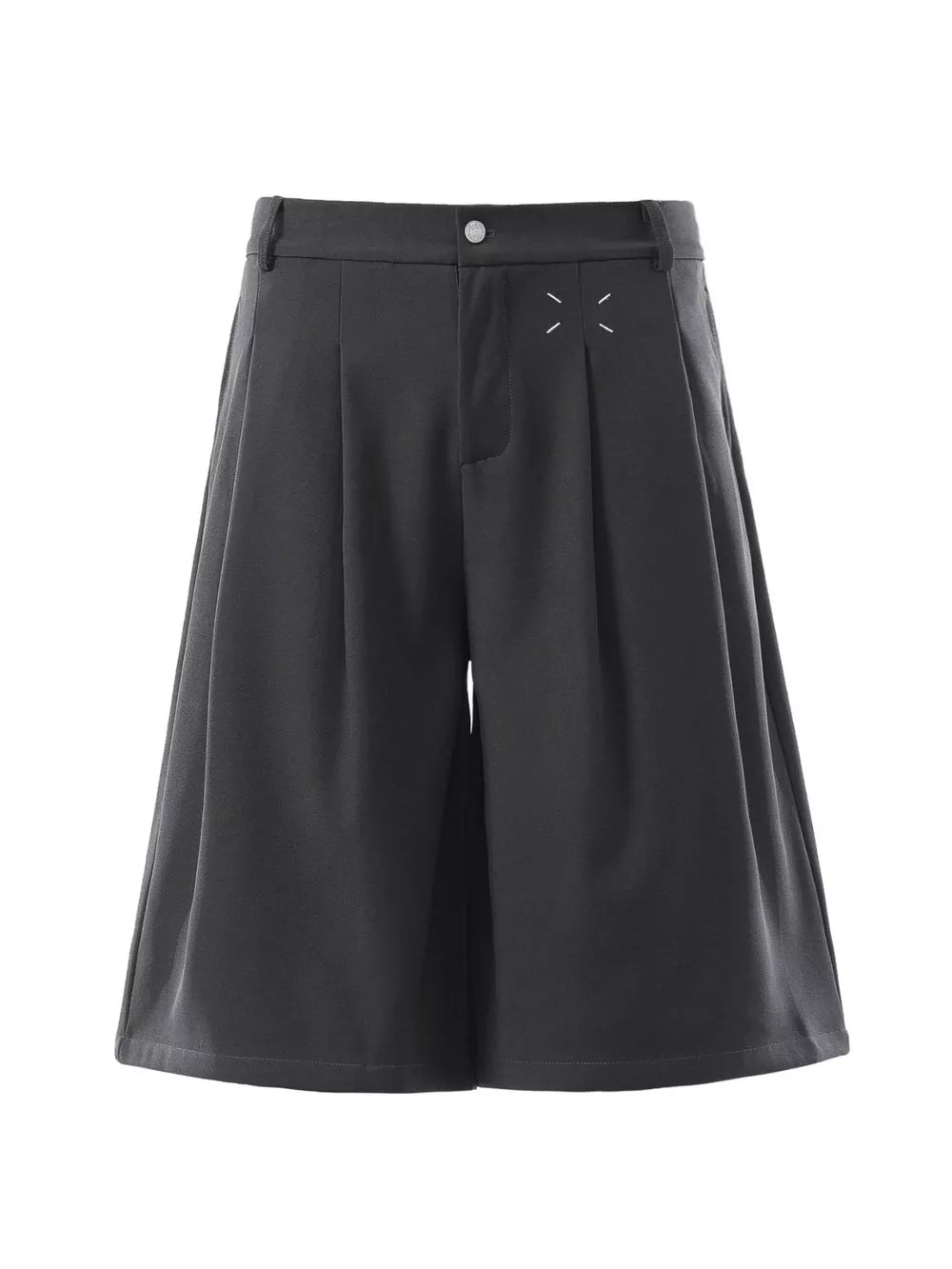 Men's Pleated Loose Fit Capris, front view