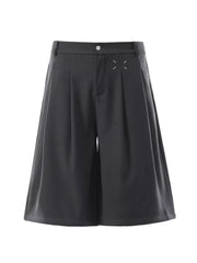 Men's Pleated Loose Fit Capris, front view