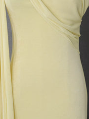Elegant Draped Maxi Dress With Silver Accent