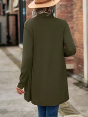 65% rayon, 30% polyester, 5% spandex Care instructions: Machine wash cold cardigan in Army Green with relaxed silhouette
