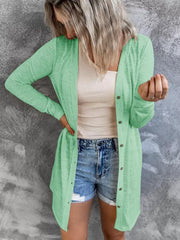 Lightweight Button-up Cardigan Plus Size in Grey, view 11