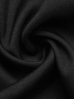 Contrast Trim Flare Sleeve Blouse in Black, product detail