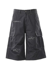 Men's Distressed Cargo Capris, model styling view